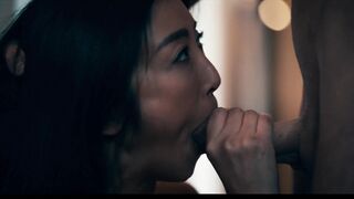 Alien Parasites - Hot asian babe smokes and rides big white cock