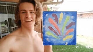Cute Twink Paints With His Dick And Balls – Mitchyboixx