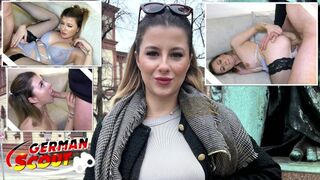 GERMAN SCOUT - German Gamer Girl Mia Minou Pickup for Casting Fuck in Munich