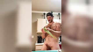 Hairy Hunk Enjoys Fucking An Aloe Leaf – EroticAlways