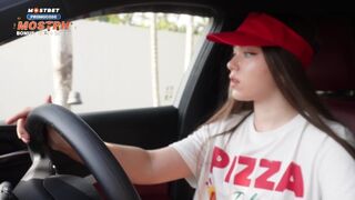 Late Pizza Delivery Turns into Hardcore Punishment with Creampie Finish