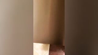 Small-Cock Man Masturbating in a Public Restroom