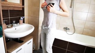 Busty Teen's Steamy Solo Session in the Bathroom