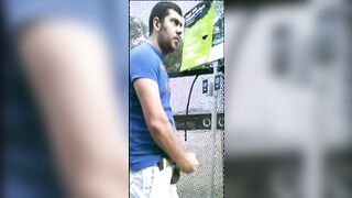 Home Depot Bear Jacks Off in the Garden Center