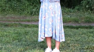 Redhead Neighbor's Secret Outdoor Fuck