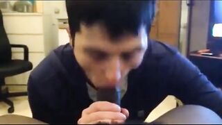Black Cock Sucked by White Mexican Boy