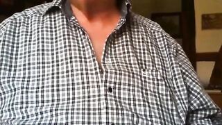 Grandpa Stroking on Webcam