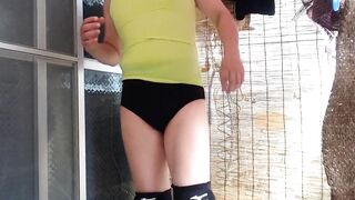 Volleyball Shorts: Asian Crossdresser Strips